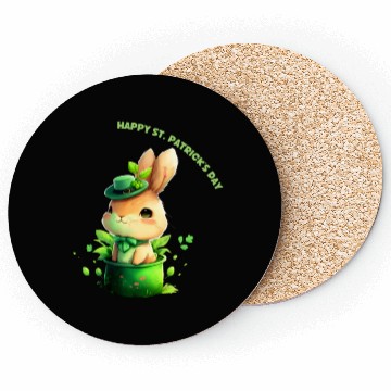 Discover St. Patrick's day, sweet rabbit Coasters