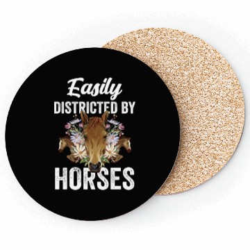 Discover Easily Distracted By Horses Riding Rider Horse Coasters