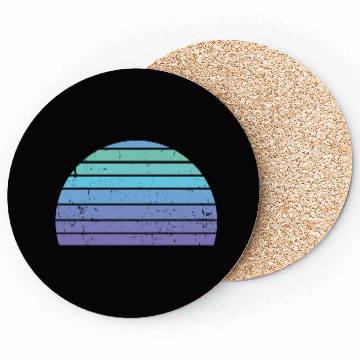 Discover Vintage Distressed Retro Sunset - Blue | Purple Coasters