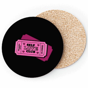 Discover Self-Love Empowerment Ticket Coasters