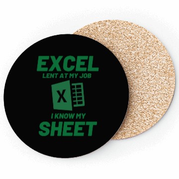 Discover Excel-lent at My Job Funny Accountant Data Analyst Coasters