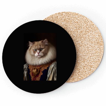 Discover Angora Persian Cat Breed Portrait Royal Renaissanc Coasters