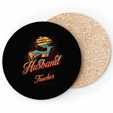 Discover Husband Dad Trucker Legend Coasters