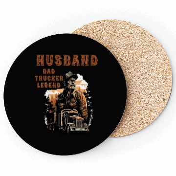 Discover Husband Dad Trucker Legend Coasters