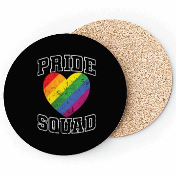 Discover Pride Squad LGBT Tolerance Rainbow Colors Coasters