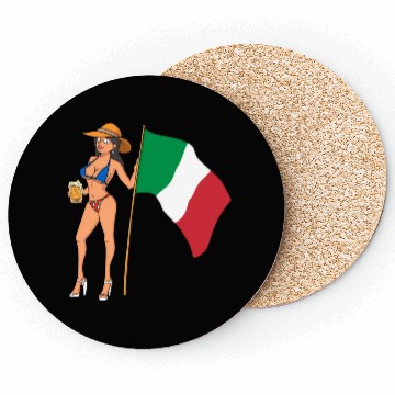 Discover Hot Fan Girl Italy Coasters