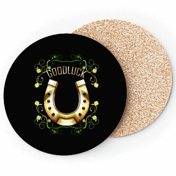 Discover Good Luck With A Golden Horseshoe For Irish St Coasters