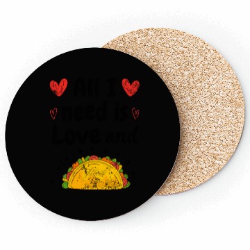Discover Vintage I Love Tacos Groovy Tacos Are My Valentine Coasters