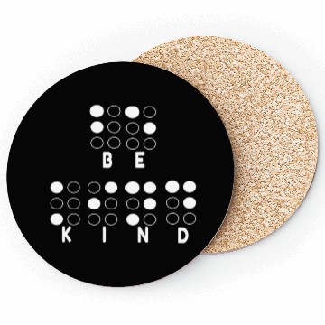 Discover Kind Kindness Braille Alphabet Braille Language Coasters