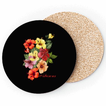 Discover Summer Splendor: Hibiscus Floral Delights Coasters