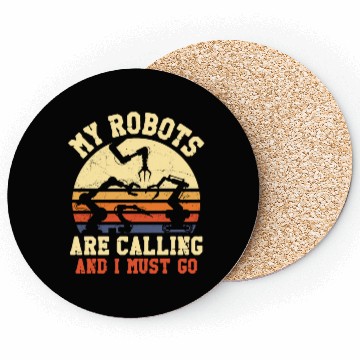 Discover Robot Robotics Engineer Retro Coasters
