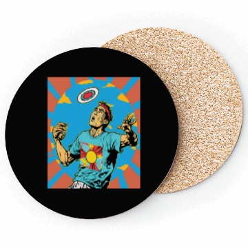 Discover Ultimate Frisbee Retirement Appreciation Pop Art Coasters