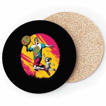 Discover Ultimate Frisbee Retirement Appreciation Pop Art Coasters