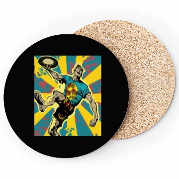 Discover Ultimate Frisbee Retirement Appreciation Pop Art Coasters