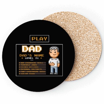Discover play dad - father's day gift Coasters