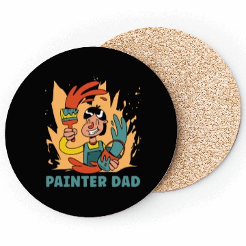Discover Painter Painting Dad Coasters