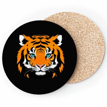 Discover Funny and Cute Comic Tiger Cartoon Coasters
