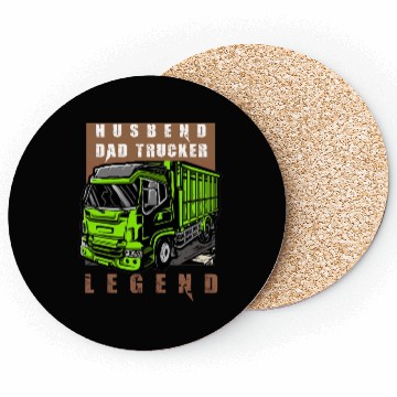 Discover Husband Dad Trucker Legend Coasters