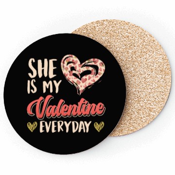 Discover She is my valentine Love Couple Valentine's Day Coasters