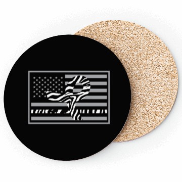 Discover USA Flag Carcinoid Cancer Awareness Beat Cancer Coasters