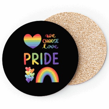 Discover PRIDE We Choose Love Rainbow Hearts & Rainbow Coasters