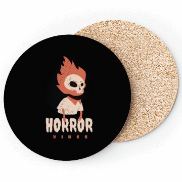 Discover Horror vibes skeleton Horror vibes skeleton inspir Coasters