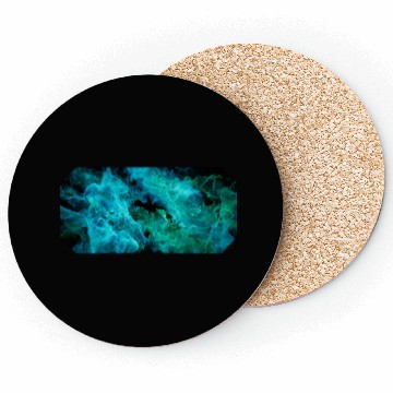 Discover Bright 3D AZURE GREEN NEBULA Coasters