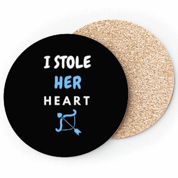 Discover I stole Her Heart, His and hers , valentines day Coasters