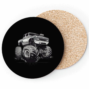Discover Monster Truck Vintage Coasters