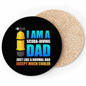 Discover Scuba Diving Dad Snorkeling Deep Sea Diver Coasters