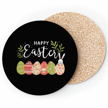 Discover Happy Easter Spring Flowers Bunny Rabbit Egg Hunt Coasters