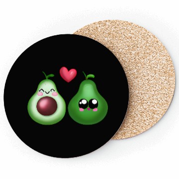 Discover Avocado Love - Cute Couple Design Coasters