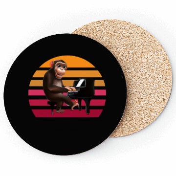 Discover Monkey at the piano Coasters
