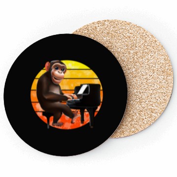 Discover Monkey at the piano Coasters