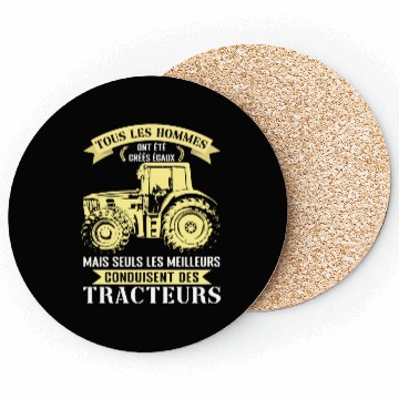Discover Equal Only Best Drive Tractor Driver Farmer Coasters