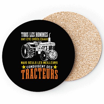 Discover Only Best Drive Tractor Driver Farmer Coasters