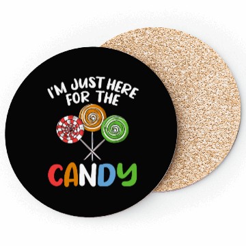 Discover I'm Just Here For The Candy Lollipop Halloween Cos Coasters