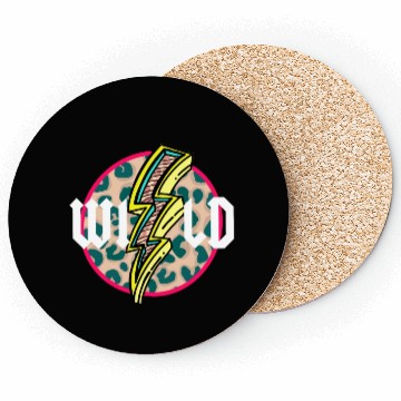 Discover Wild Lightning Leopard Circle Coasters