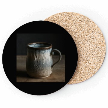 Discover A rough ceramic mug is a handmade piece Coasters