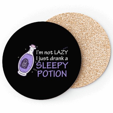 Discover Funny Witch Procrastinating Sleep Potion Pagan Wit Coasters
