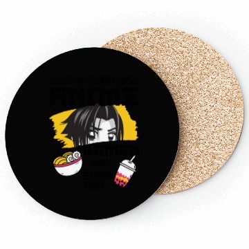Discover Just A Boy Who Loves Anime Ramen And.Boba Tea Coasters