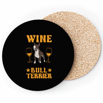 Discover Bull Terrier And Wine Miniature Coasters