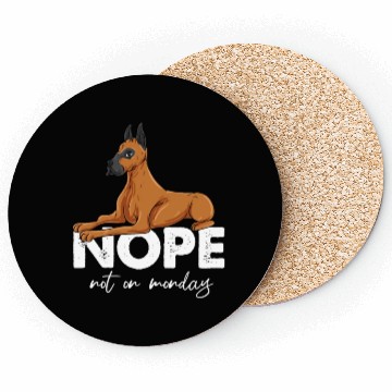 Discover Nope Not On Monday Great Dane Coasters