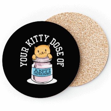 Discover Antidepressant Kitten Medicine Cat Owner Coasters
