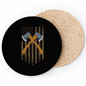 Discover Patriotic Axe Throwing Hatchet American Flag For A Coasters