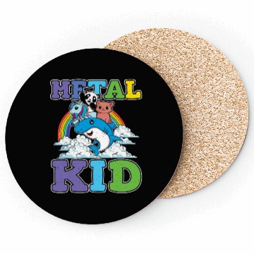 Discover Unicorn Shark Panda Cat Love Music Rock Metal Kid Coasters