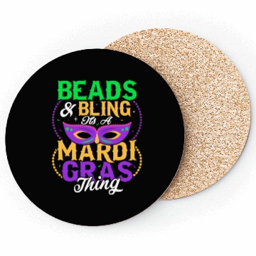Discover Beads & Bling It's A Mardi Gras Thing Mask Parade Coasters