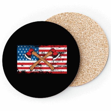 Discover Patriotic American Flag For Axe Thrower Coasters