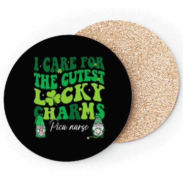 Discover Groovy Retro NICU Nurse St Patrick's Day Coasters