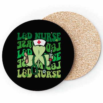 Discover Groovy Retro L&D Nurse St Patricks Day Coasters
